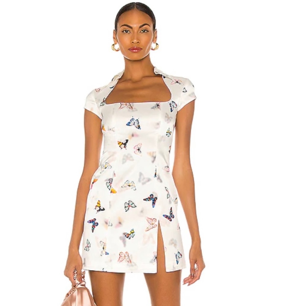 Kim Shui butterfly print silk mini dress